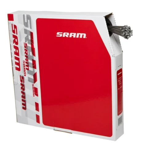 Cable para Mando SRAM Ruta/MTB 1.1X2200mm. Acero Inoxidable Caja con 100 Pzas